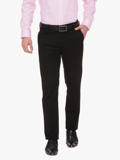 

Allen Solly Men Black Comfort Regular Fit Solid Formal Trousers