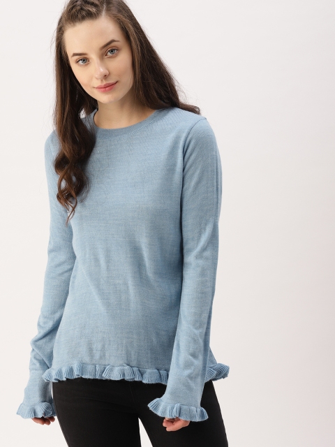 

DressBerry Women Blue Solid Pullover