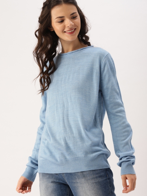 

DressBerry Women Blue Solid Pullover