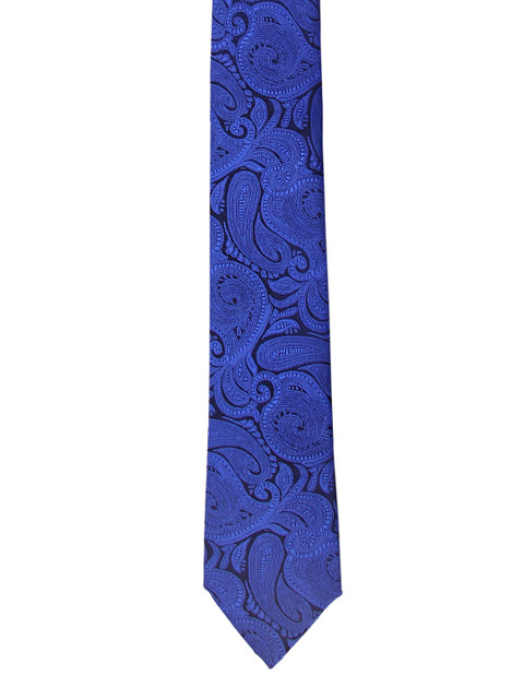 

Tossido Blue Woven Design Broad Tie