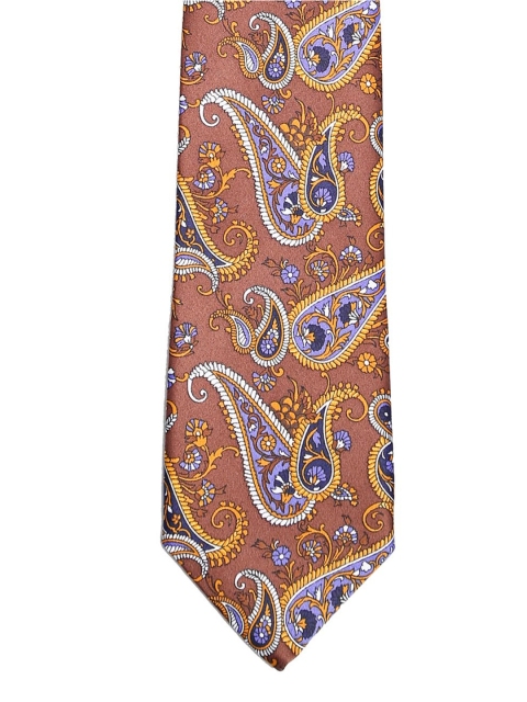 

Tossido Brown Woven Design Broad Tie