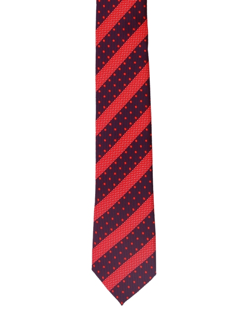 

Tossido Red Woven Design Broad Tie