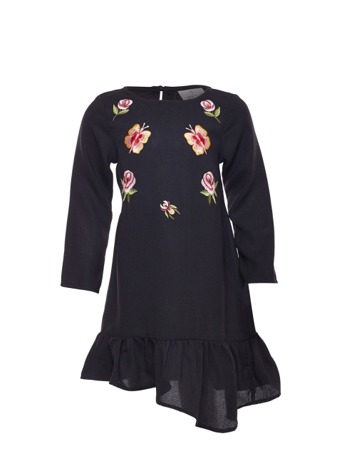 

Oxolloxo Girls Black Embroidered Tunic