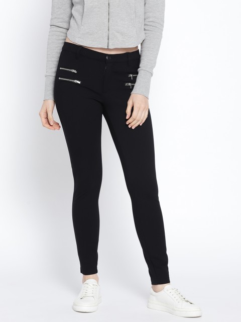 

ONLY Women Black Regular Fit Solid Trousers