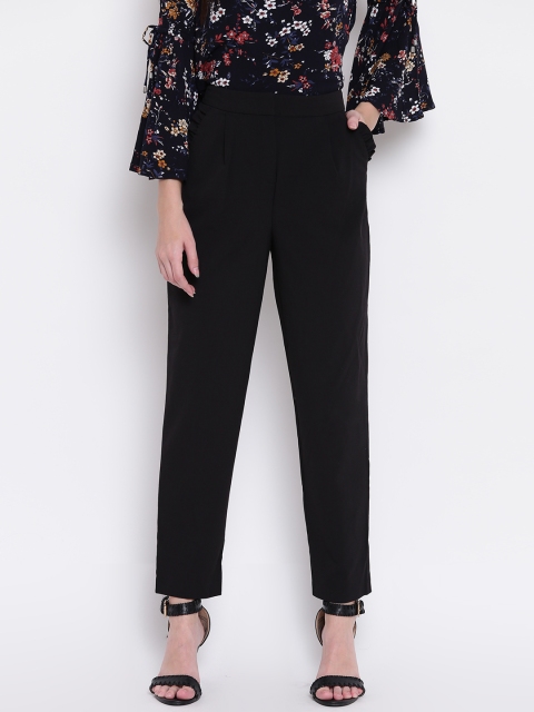 

ONLY Women Black Solid Trousers