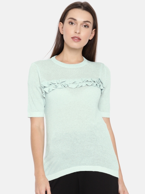

ONLY Women Green Solid Top