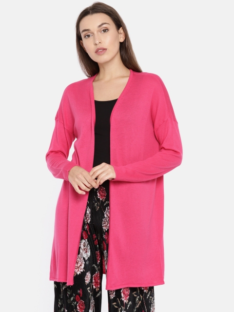 

ONLY Women Pink Solid Cardigan