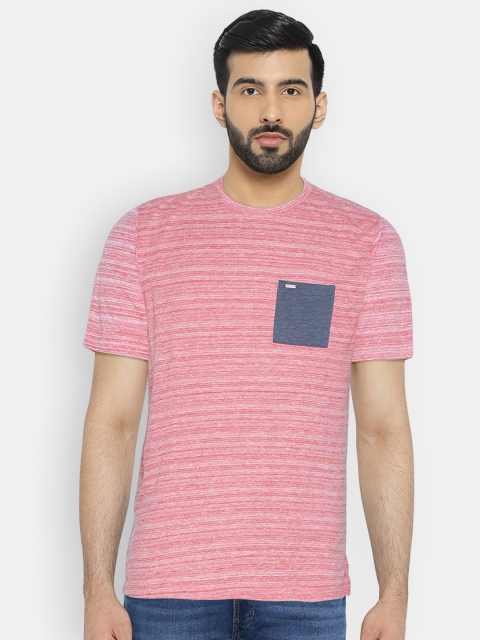 

Numero Uno Men Red Striped Round Neck T-shirt