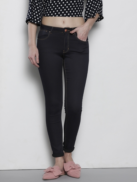 

DOROTHY PERKINS Women Navy Blue Skinny Fit Mid-Rise Clean Look Stretchable Jeans