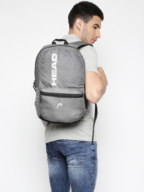 

Head Unisex Grey & Black Ace Brand Logo Backpack