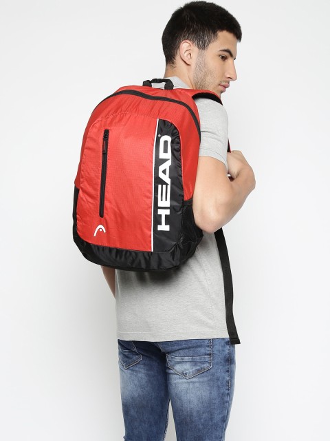 

Head Unisex Red & Black Smash Brand Logo Backpack