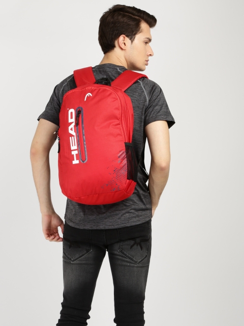 

Head Unisex Red & Red Brand Logo Backpack
