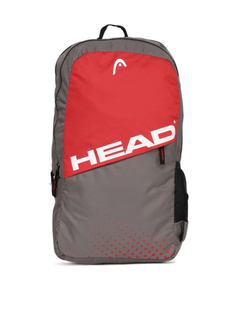 

Head Unisex Grey & Red Colourblocked Spin Backpack