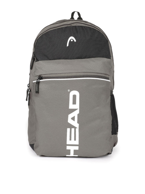 

Head Unisex Grey Brand Logo Backpack