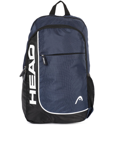 

Head Unisex Navy Blue Brand Logo Overhead Backpack