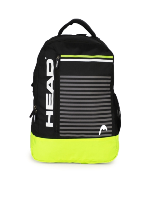 

Head Unisex Black & Fluorescent Green Colourblocked Headshot Backpack