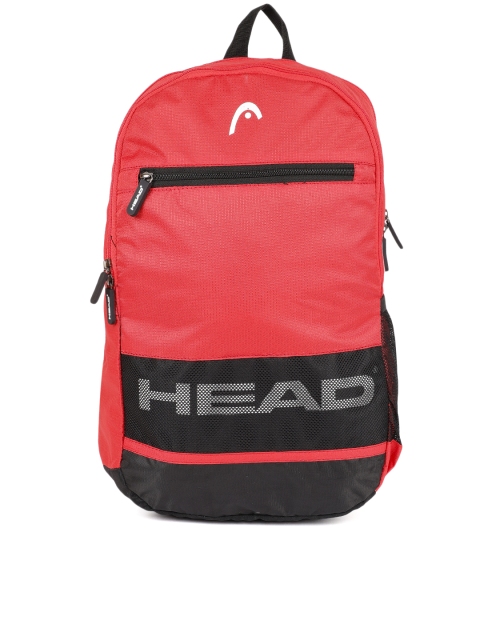 

Head Unisex Red & Black Brand Logo Print Laptop Backpack