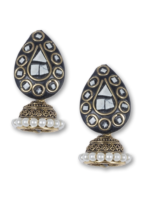 

Anetra Gold-Toned Dome Shaped Jhumkas