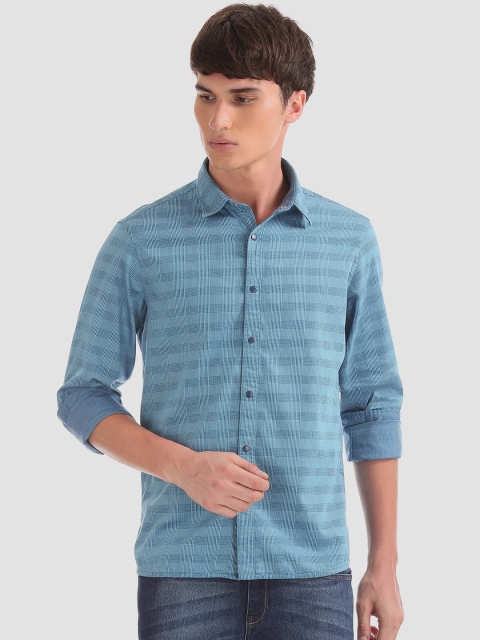 

Arrow Sport Men Blue Slim Fit Solid Reversible Casual Shirt