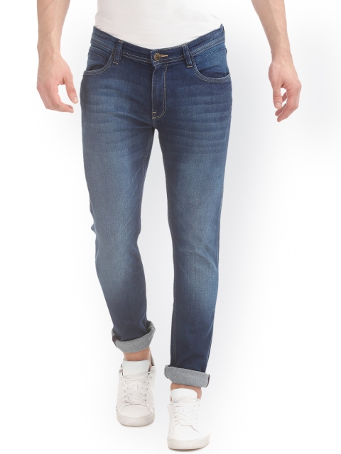 

Arrow Blue Jean Co. Men Blue Slim Fit Mid-Rise Clean Look Stretchable Jeans