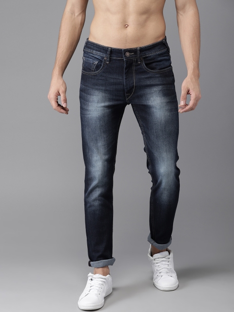 

HERE&NOW Men Blue Slim Fit Mid-Rise Clean Look Stretchable Jeans