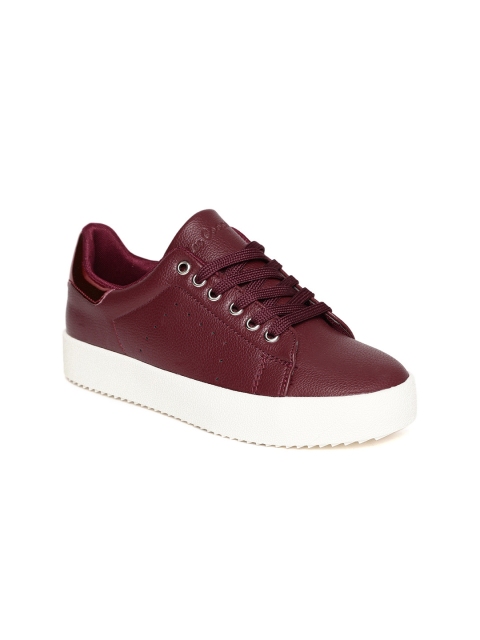 

Lee Cooper Women Maroon Lace-up Sneakers