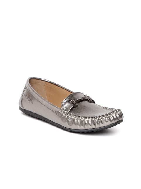 

Lee Cooper Women Gunmetal-Toned Loafers, Metallic