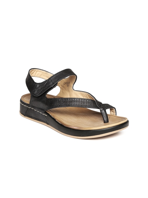

Lee Cooper Women Black Solid One Toe Flats
