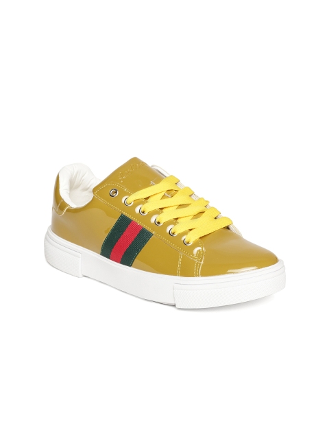 

Lee Cooper Women Black Sneakers, Mustard