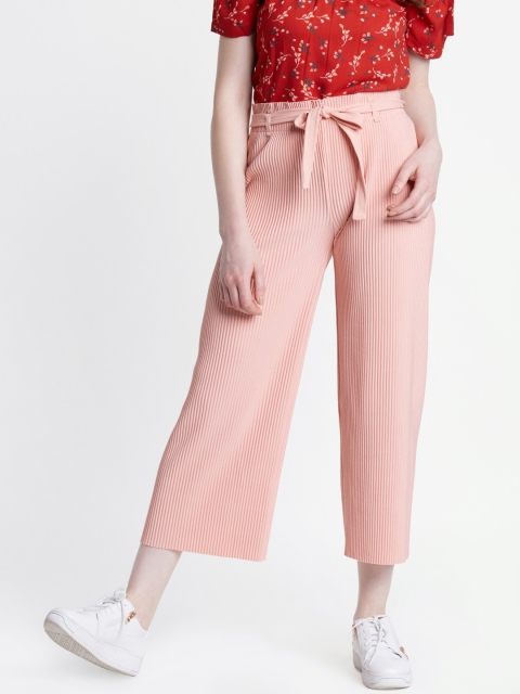 

Honey by Pantaloons Women Pink Regular Fit Solid Culottes