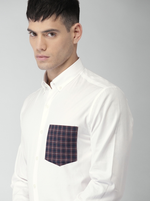 

INVICTUS Men White Slim Fit Solid Formal Shirt