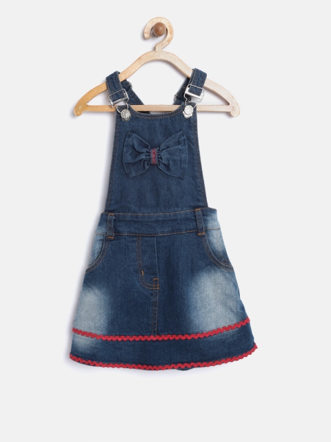 

Nauti Nati Girls Blue Washed Pinafore Dress