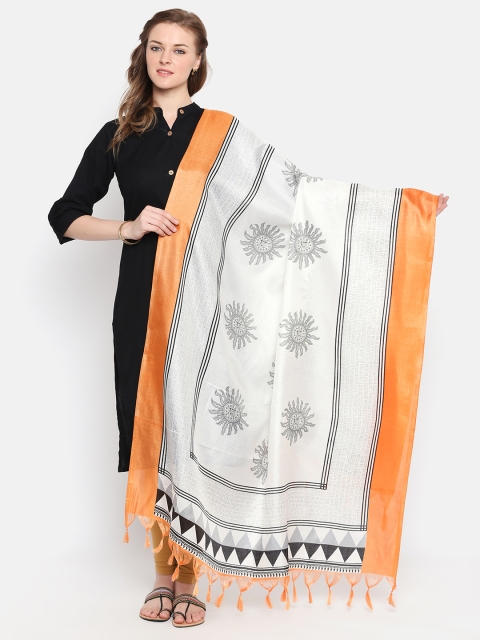 

Ishin White Printed Dupatta