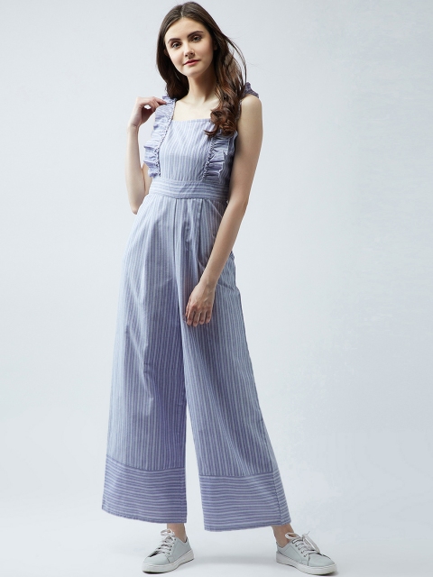 

MAGRE Blue Striped Basic Jumpsuit