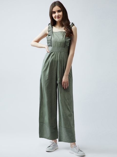 

MAGRE Green Checked Basic Jumpsuit