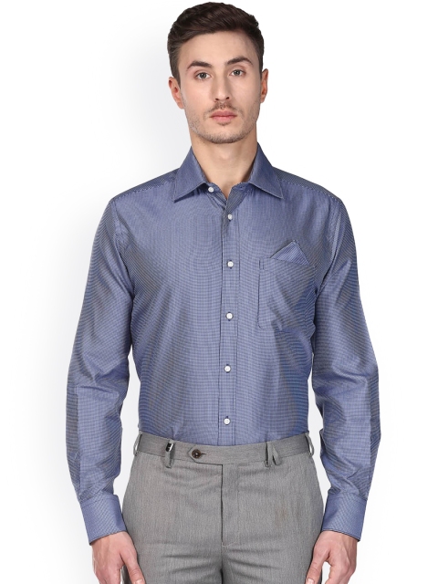 

Park Avenue Men Blue Slim Fit Self Design Formal Shirt