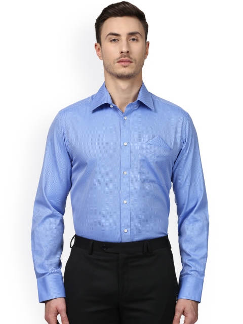 

Park Avenue Men Blue Slim Fit Self Design Formal Shirt