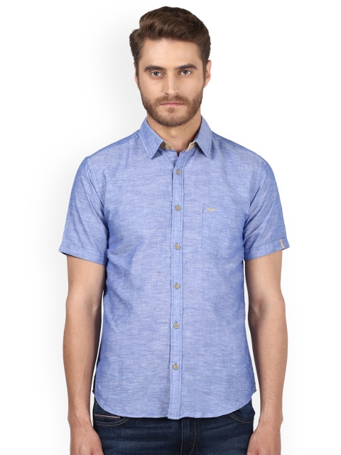 

Park Avenue Men Blue Slim Fit Solid Casual Shirt