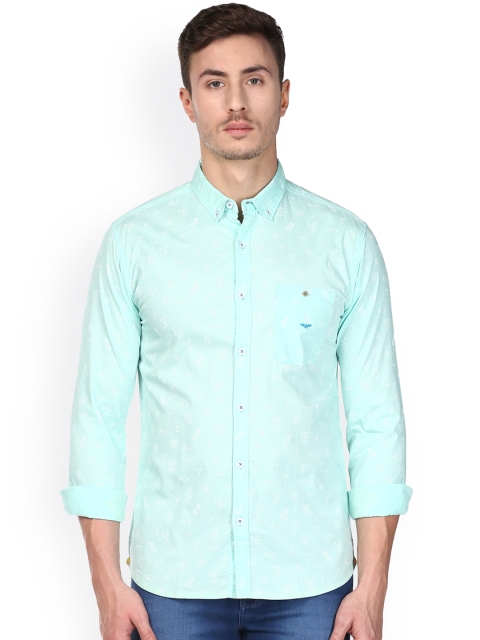 

Park Avenue Men Blue Slim Fit Printed Casual Shirt