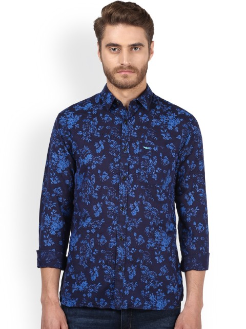

Park Avenue Men Blue Slim Fit Printed Casual Shirt