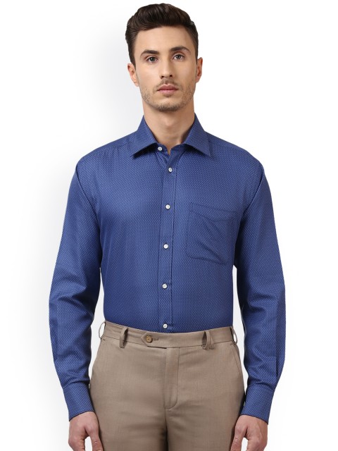 

Park Avenue Men Blue Slim Fit Self Design Formal Shirt