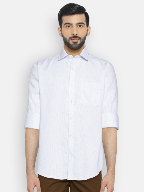 

Park Avenue Men Blue Regular Fit Striped Formal Shirt