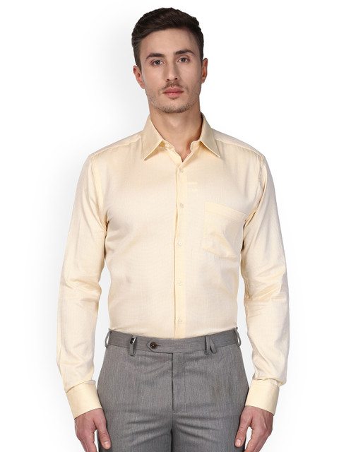 

Park Avenue Men Yellow Slim Fit Solid Formal Shirt