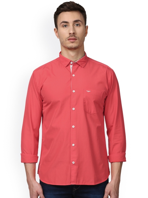 

Park Avenue Men Red Slim Fit Solid Casual Shirt
