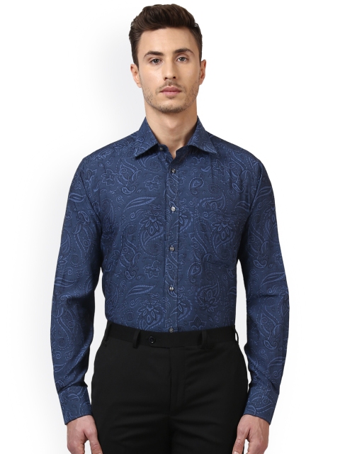 

Park Avenue Men Blue Slim Fit Printed Semiformal Shirt