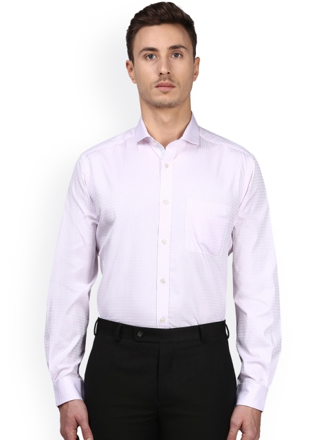 

Park Avenue Men Pink Regular Fit Self Design Formal Shirt