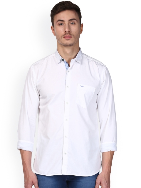 

Park Avenue Men White Slim Fit Solid Casual Shirt
