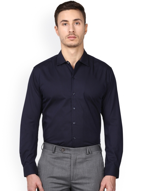 

Park Avenue Men Navy Blue Slim Fit Self Design Formal Shirt