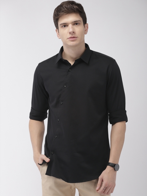 

Park Avenue Men Black Slim Fit Solid Casual Shirt