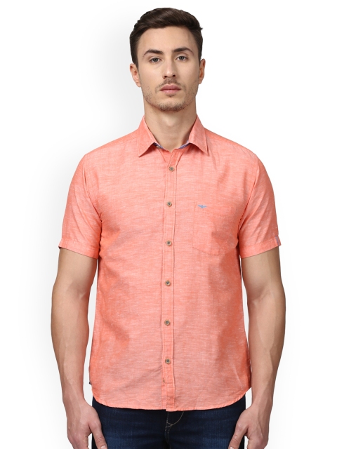 

Park Avenue Men Orange Slim Fit Solid Casual Shirt